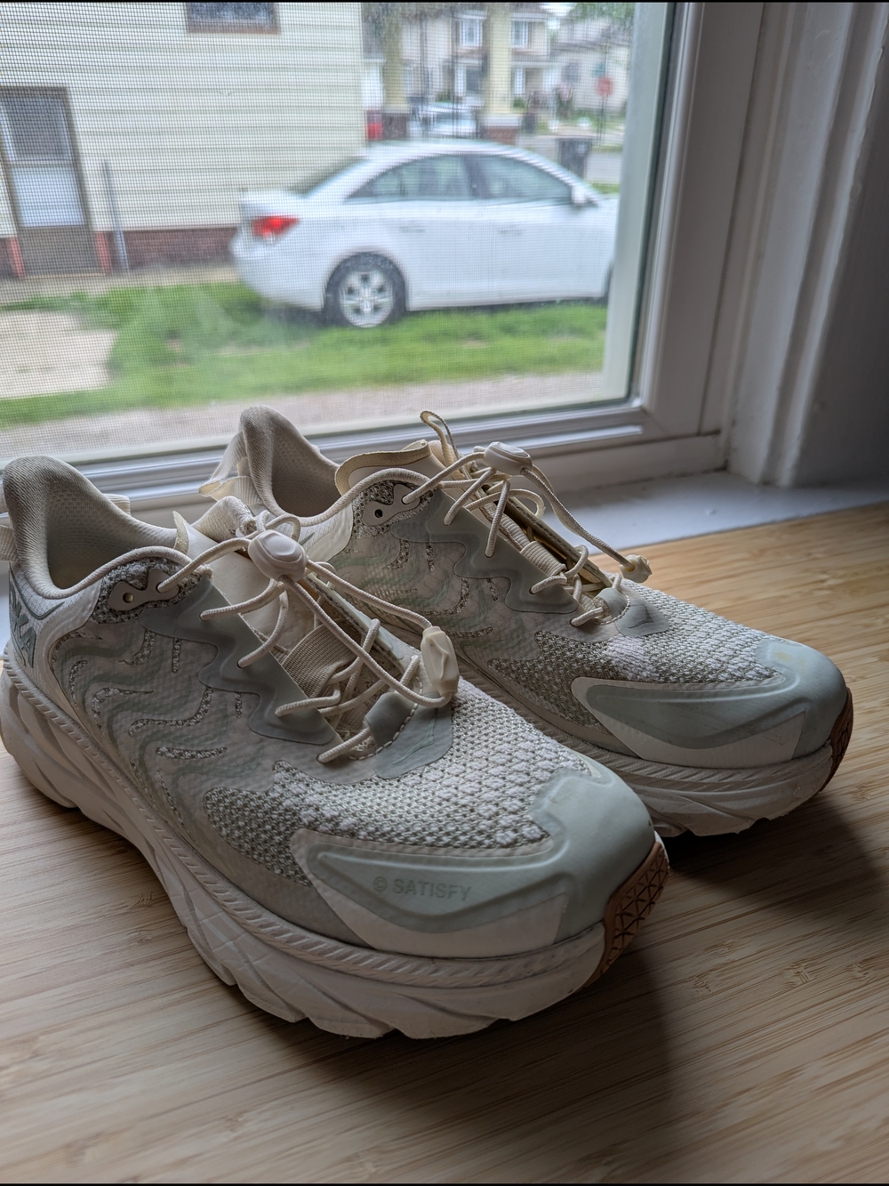 Hoka x Satisfy Running Clifton Sneakers  Limited Collab